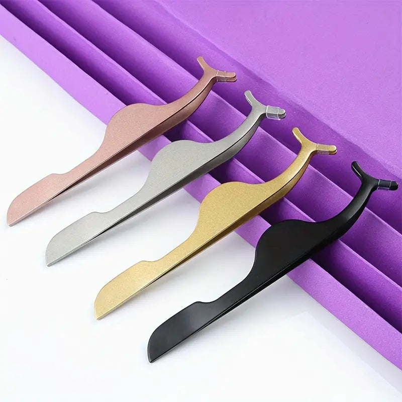 Stainless Steel False Eyelash Tweezer ملقط الرموش الصناعية