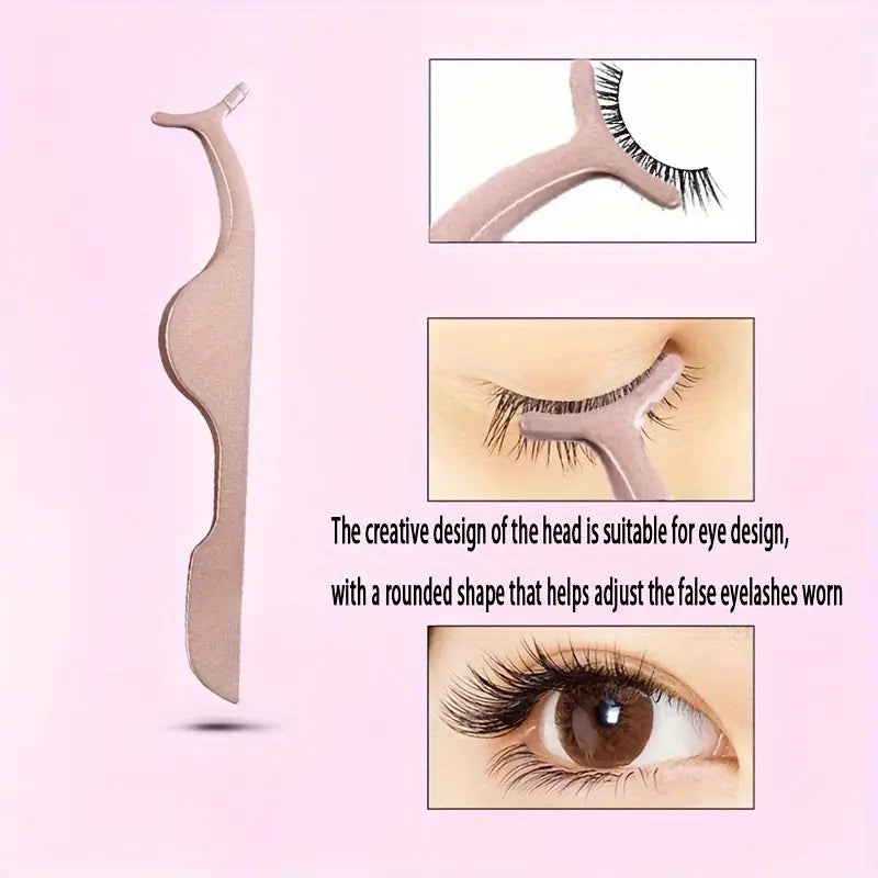 Stainless Steel False Eyelash Tweezer ملقط الرموش الصناعية