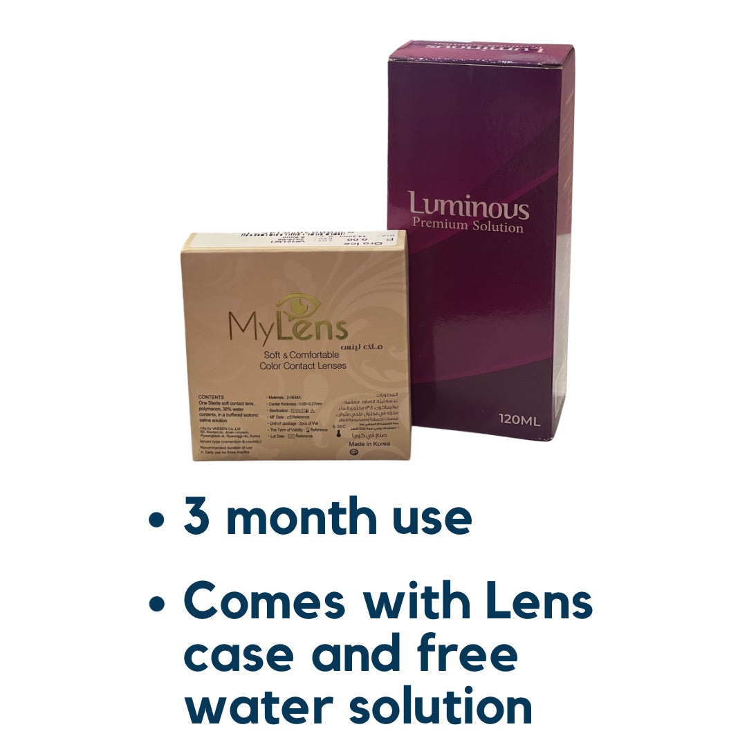 My Lens Turquoise with Solution @ ماي لينس - تركواز مع محلول