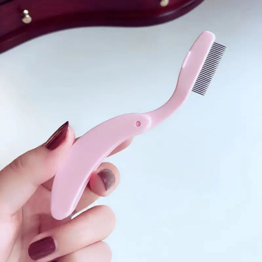 NEW Cali Folding Eyelash Comb - Pink مشط الرموش القابل للطوي