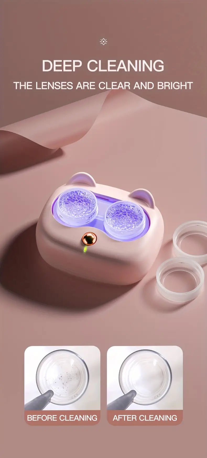 Portable Ultrasonic Contact Lens Cleaner