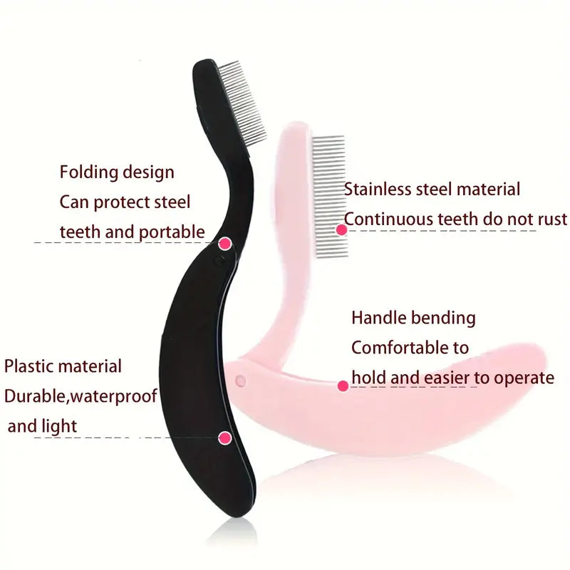 NEW Cali Folding Eyelash Comb - Black مشط الرموش القابل للطوي