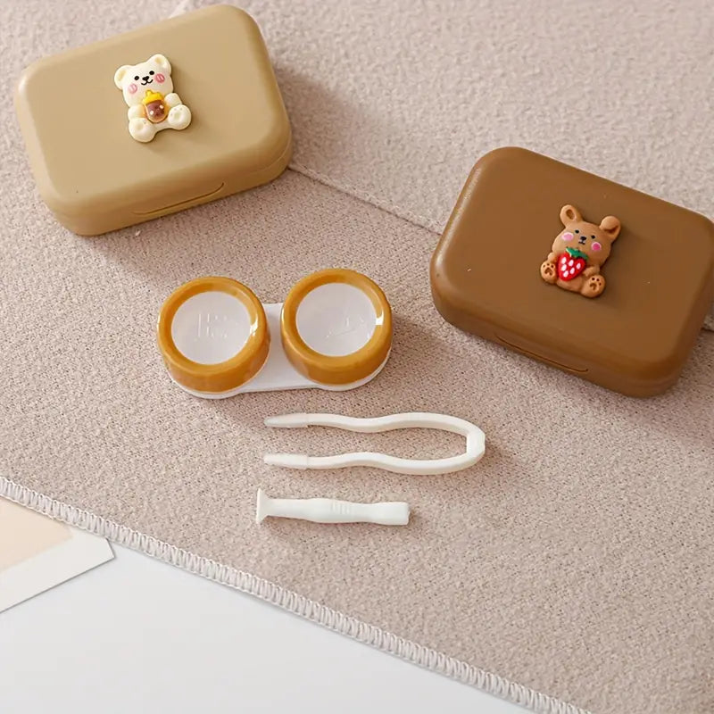 Milktea Bear Contact Lens Kit Case